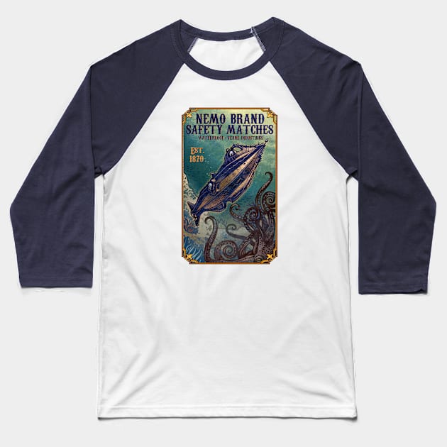 Nautilus Matches Baseball T-Shirt by ChetArt